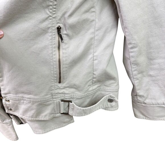 Pendleton Utility Jacket Beige Womens Sz 6 Cotton Blend Military Epaulettes Zip - Picture 7 of 13